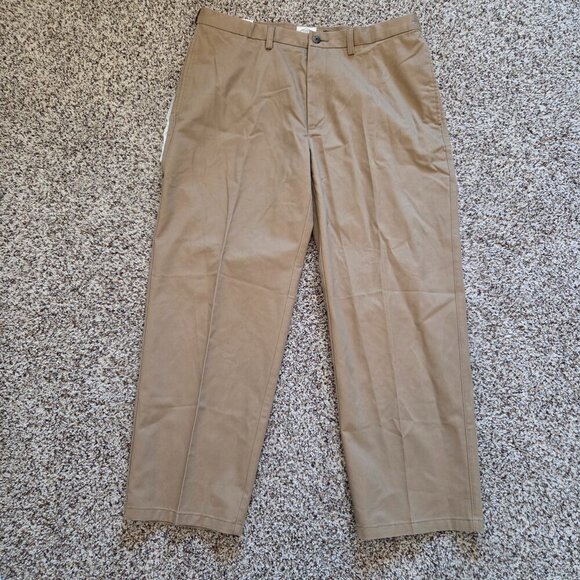 St. Johns Bay Worry Free Chino Pants Mens 38X29 Tan Comfort Ease Fit NEW NWT - Picture 3 of 8
